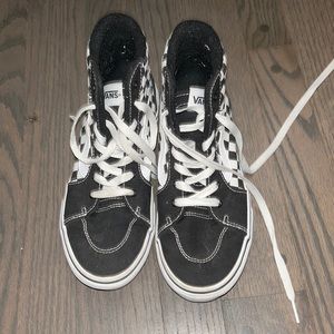 Vans checkered high tops